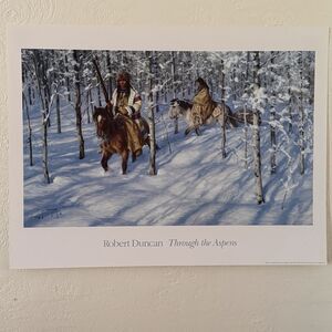 Robert Duncan Through The Aspens 1994 Poster Print Offset Lithograph 18x24”